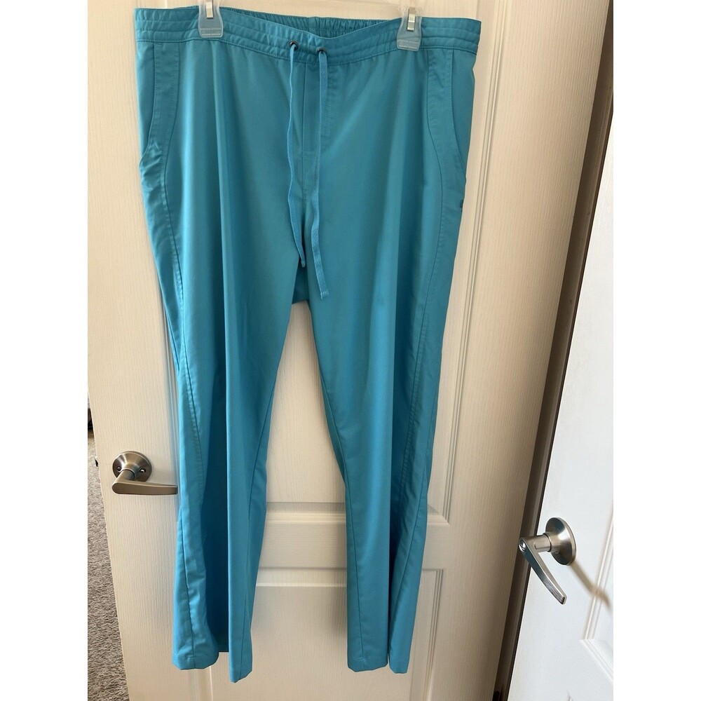 Women's Purple Label Turquoise Scrub Pants XL Comfy‎ Medical 2 Pockets